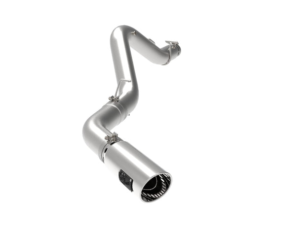 aFe Large Bore-HD 5 Inch Stainless Steel DPF-Back Exhaust System with Polished Tip for 2020-2023 GM Duramax Diesel Trucks Part #49-44125-P