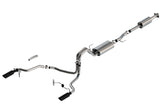 Borla F-150 2021-2025 5.0L Cat-Back Touring Exhaust System with Black Chrome Tips - Part #140865BC