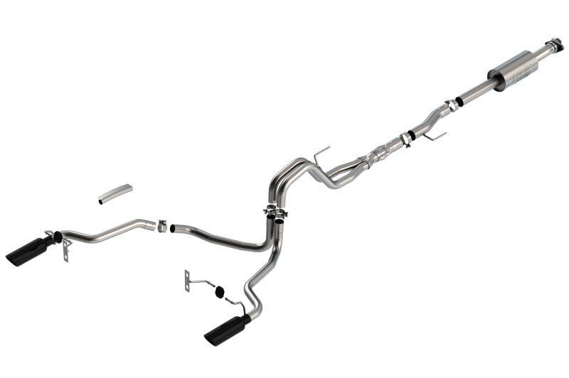 Borla F-150 2021-2025 5.0L Cat-Back Exhaust System with Black Chrome Tips - ATAK Sound