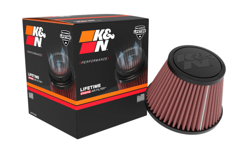 K&N Engineering RU-9920 Universal Clamp-on Air Filter with 2-Inch Flange ID for Automotive Applications
