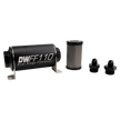 DeatschWerks Stainless Steel 6AN 10 Micron Universal Inline Fuel Filter Housing Kit (110mm)