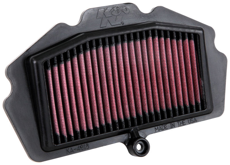 K&N Engineering KA-4018 High-Flow Replacement Air Filter for Kawasaki Ninja 400 and Z400 Models