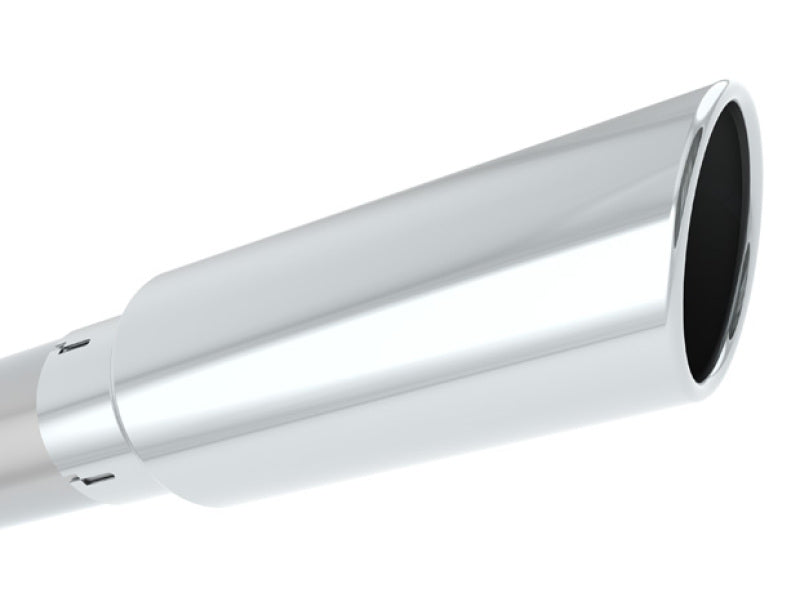 Borla Universal 4-Inch Round Rolled-Edge Exhaust Tip with Bright Chrome Finish - Part 20246
