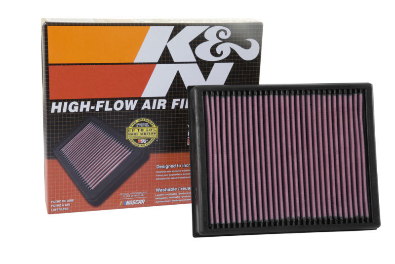 K&N Engineering 33-3086 High-Flow Reusable Air Filter for Ford Ranger 2.2L/3.2L Diesel (2019-2022)