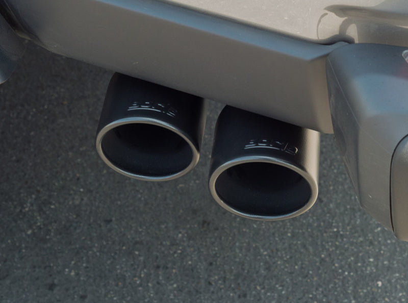 Borla Touring Cat-Back Exhaust System for 2020-2026 Jeep Gladiator 3.6L V6 — Dual Black Coated T-304 Stainless Steel Tips and Tailpipes