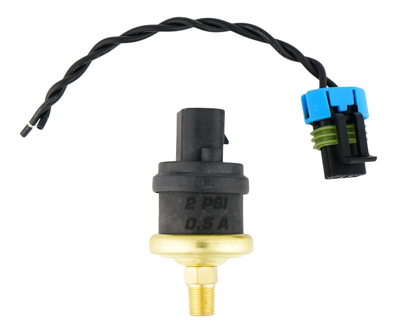 DeatschWerks 2 psi Adjustable Hobbs Switch with Pigtail - 1/8 inch NPT, 0.5A, Part No. 4-HOBBS-2
