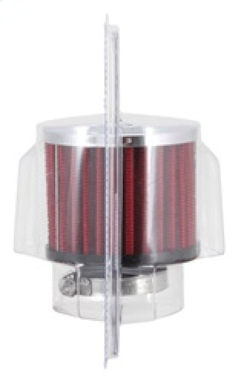 K&N Engineering 62-1440 Crankcase Vent Filter with Chrome Top and Reusable Synthetic Media