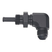 DeatschWerks 8AN Male Flare to 5/16 Inch Male Barb Bulkhead Adapter 90-Degree - Anodized Matte Black