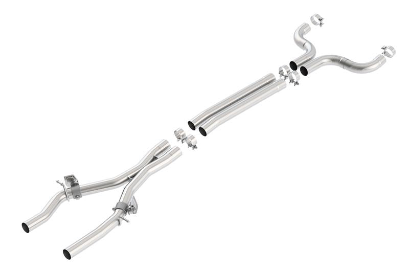 Borla X-Pipe with Mid-Pipes for 2016-2024 Chevrolet Camaro SS and LT1 6.2L V8, Part Number 60610
