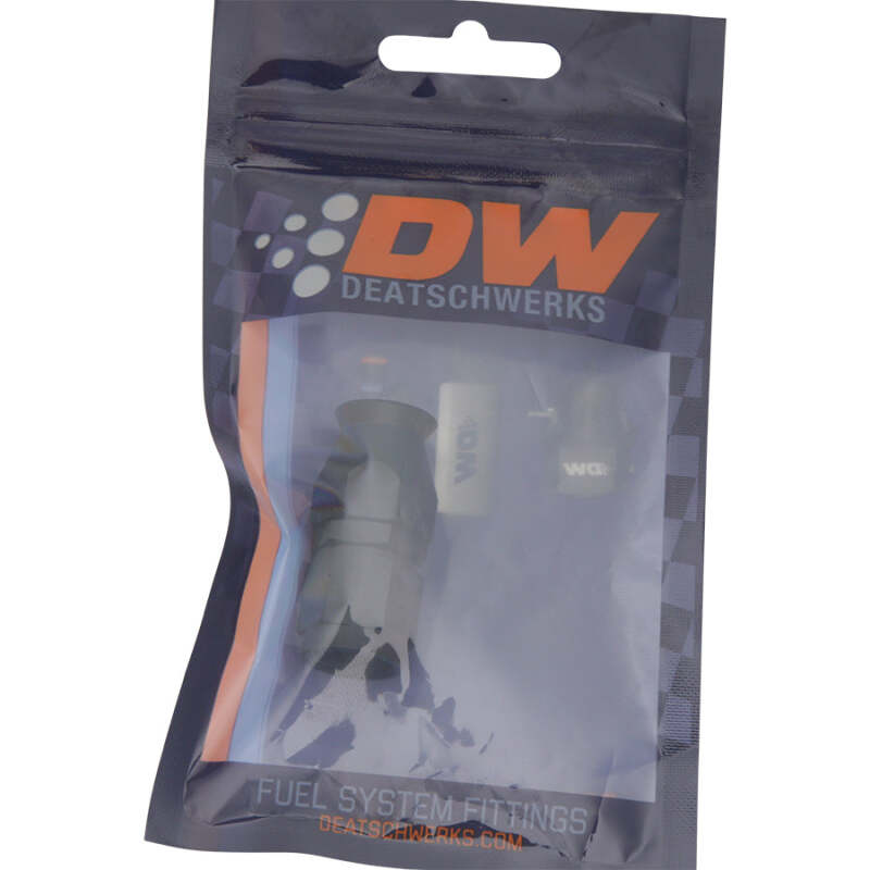 DeatschWerks 6AN Female Swivel Straight Hose End PTFE with Olive Insert - Anodized Matte Black