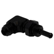 DeatschWerks 8AN Male Flare to 5/16 Inch Male Barb Bulkhead Adapter 90-Degree - Anodized Matte Black