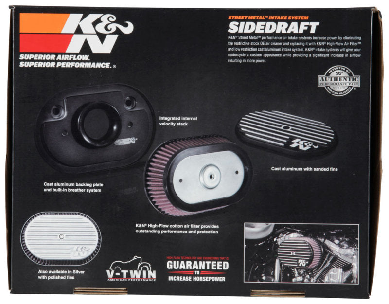 K&N Engineering Street Metal Air Intake System for Harley Davidson 2001-2002 Models (Part RK-3953)