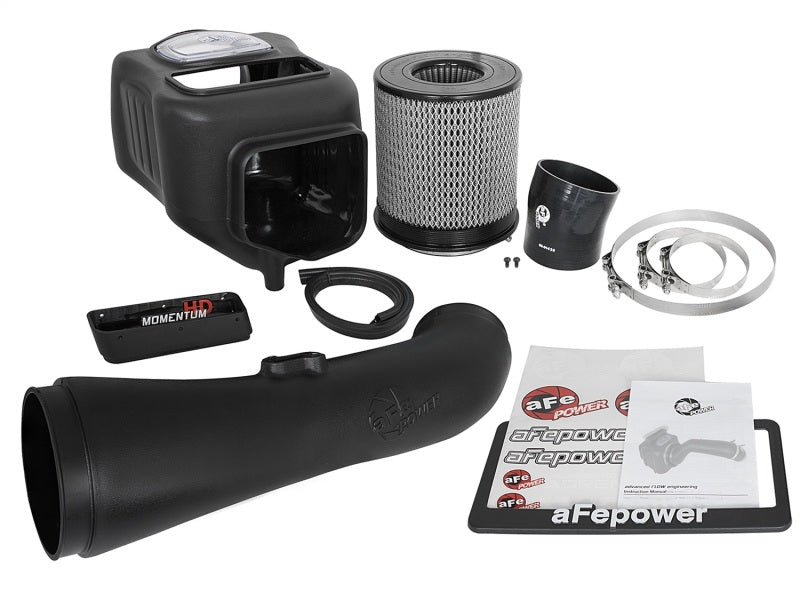 aFe Momentum HD Pro Dry S Cold Air Intake System for 2017 GM Diesel Trucks V8-6.6L