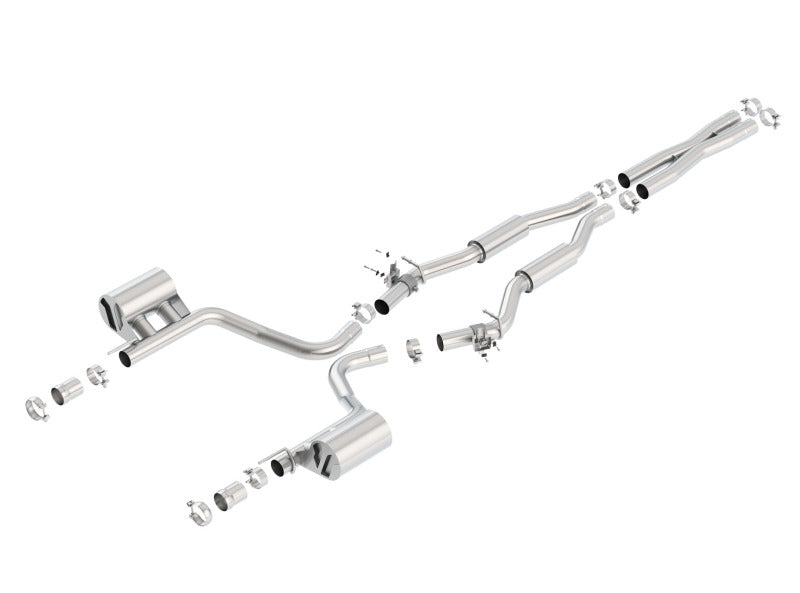 Borla S-Type Cat-Back Exhaust System for Dodge Challenger 2015-2023 with MDS Valves - Part #140640