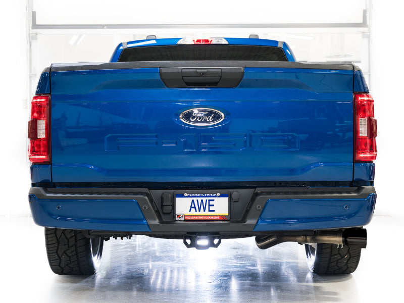 AWE Tuning 3015-33145 Ford F-150 (2021-2025) Dual Side Exit Cat-Back Exhaust with 4.5-Inch Diamond Black Tips