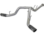 aFe Large Bore-HD 4-Inch Stainless Steel DPF-Back Exhaust System with Black Tips for 2017 Ford F-Series Diesel V8 6.7L