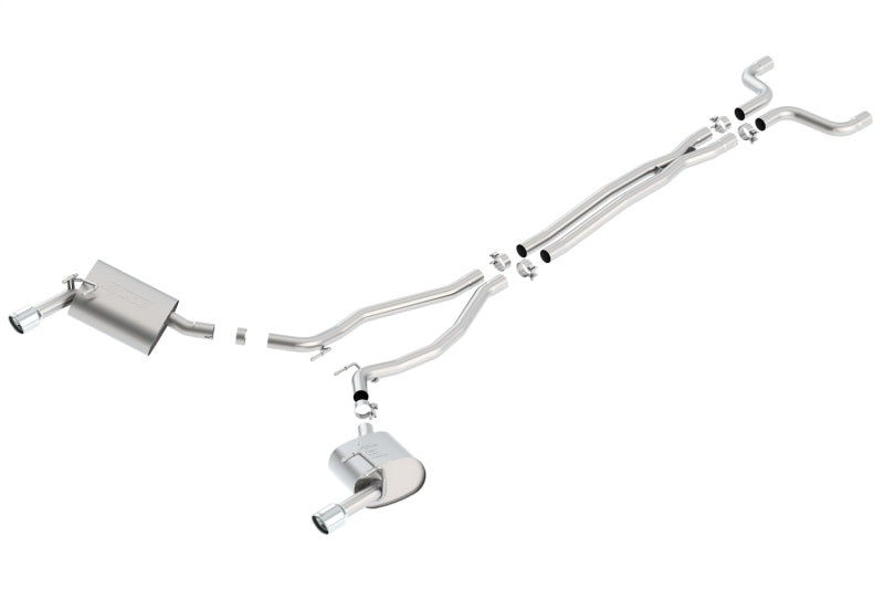 Borla 14-15 Chevrolet Camaro 3.6L V6 Single Split Rear Exit Touring Cat-Back Exhaust System