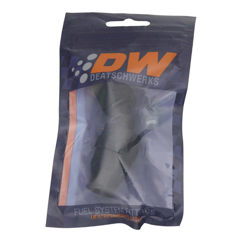 DeatschWerks 8AN Female Swivel 45-Degree Hose End PTFE with Olive Insert - Anodized Matte Black