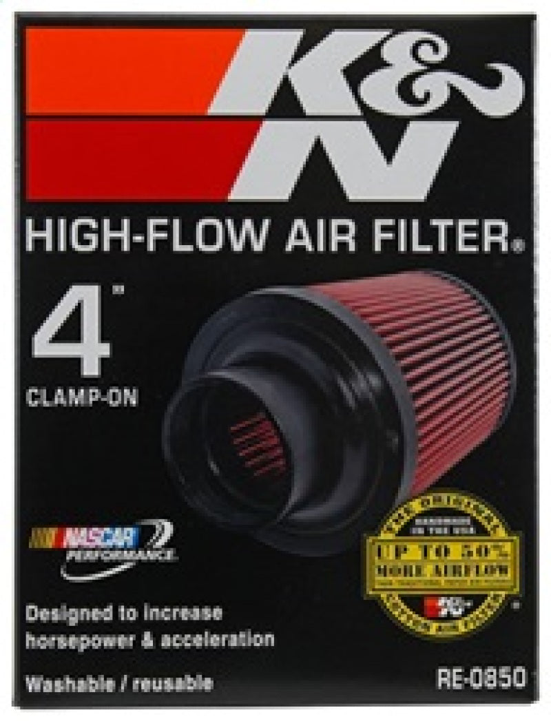 K&N Engineering Universal Air Filter (4-inch Flange, 6-inch Base OD, 4-5/8-inch Top OD, 6-inch Height)