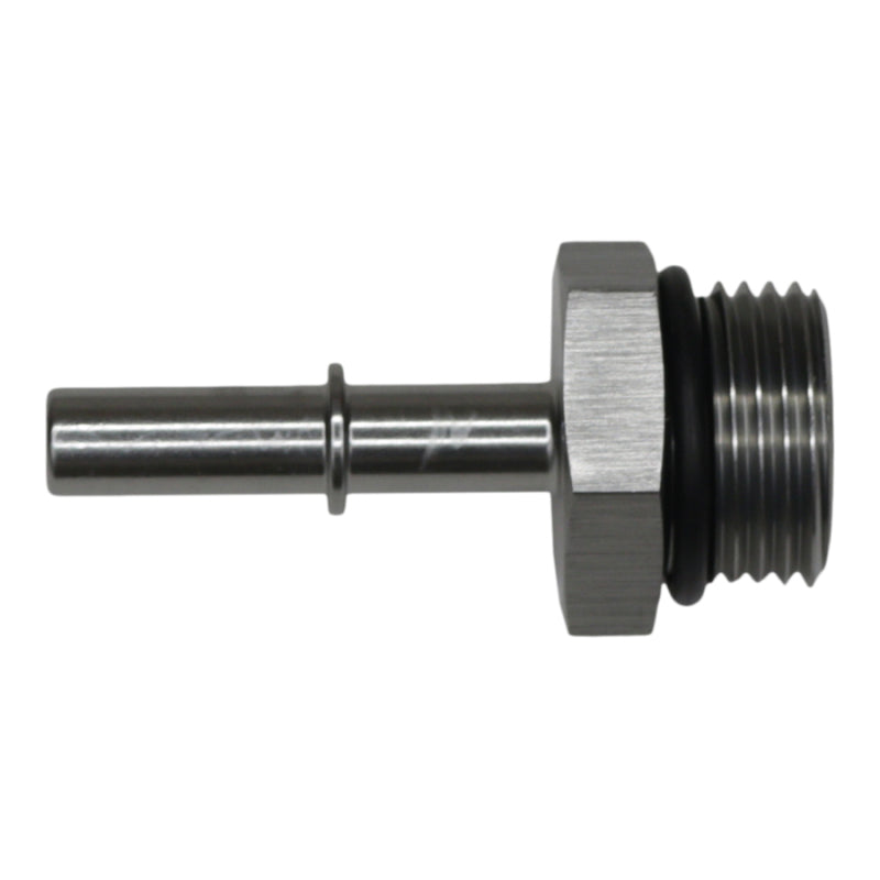 DeatschWerks 10AN ORB Male to 5/16 Inch Male EFI Quick Connect Adapter - Anodized DW Titanium