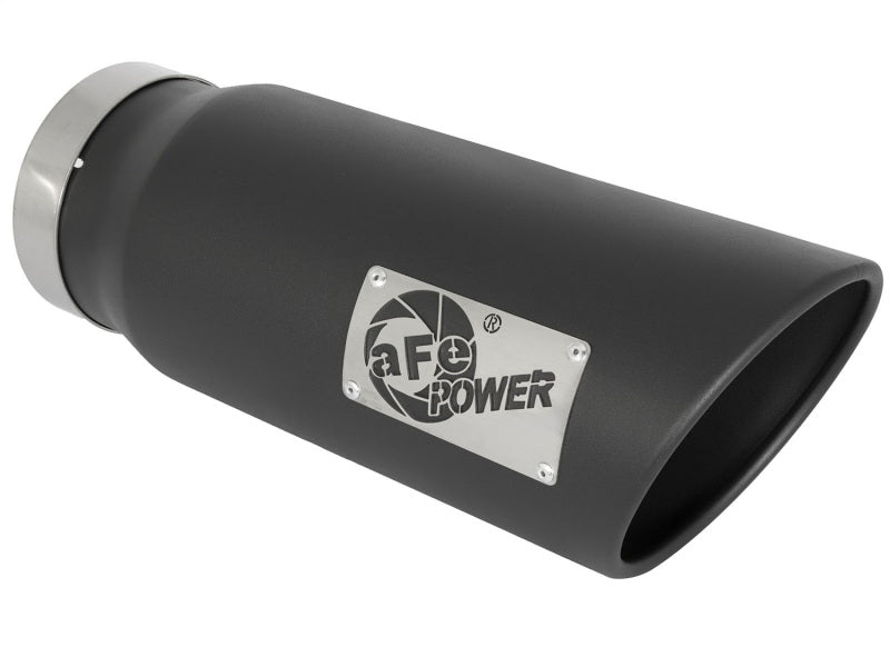 aFe Power MACH Force-Xp 5-inch Inlet x 6-inch Outlet Black Exhaust Tip - 15-inch Length