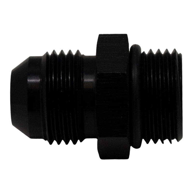 DeatschWerks 8AN ORB Male to 8AN Male Flare Adapter with O-Ring - Matte Black