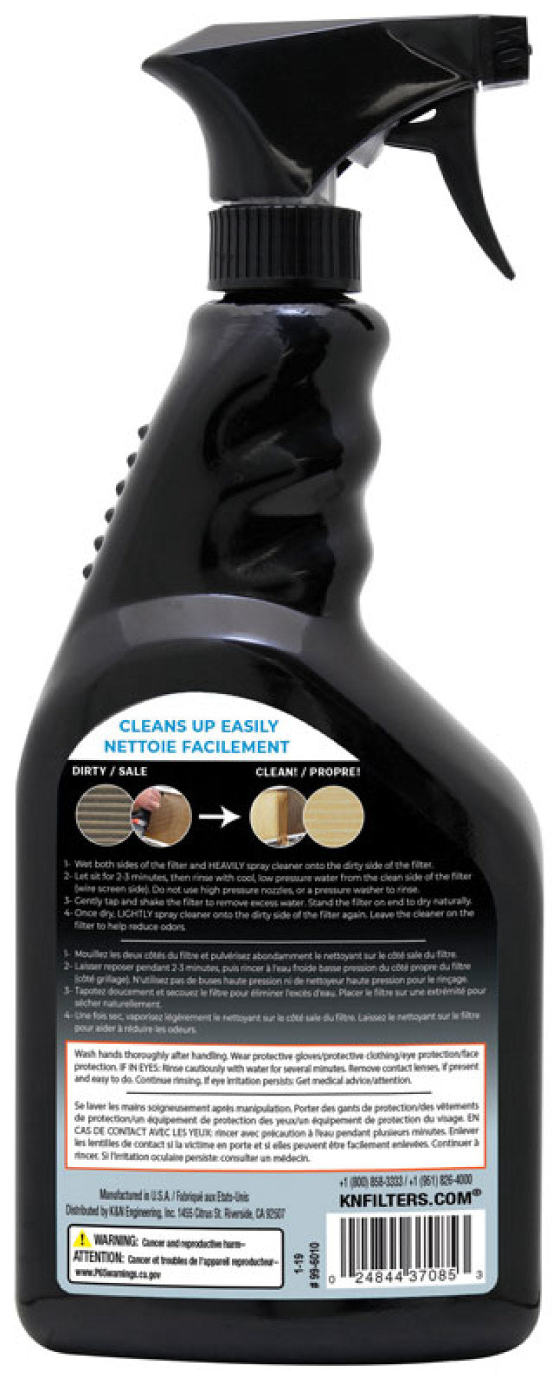K&N Engineering HVAC Filter Cleaner 99-6010 – 32 oz Spray Bottle for Effective Air Filter Maintenance
