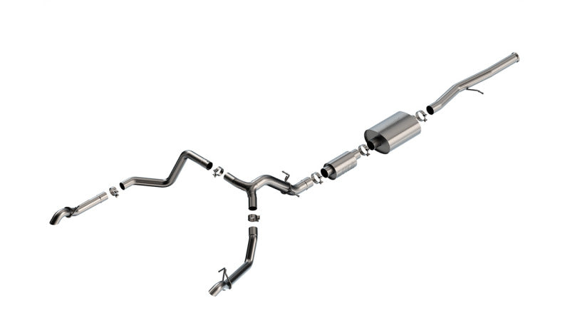 Borla S-Type Cat-Back Exhaust System for Chevrolet Silverado 1500 ZR2 & GMC Sierra 1500 AT4X 6.2L V8