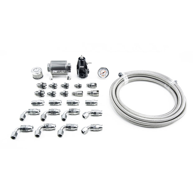 DeatschWerks X2 Series Pump Module with -8AN Feed and -6AN Return PTFE Plumbing Kit for Chevrolet Camaro 2010-2015