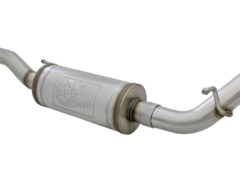 aFe Rebel Series 2.5 inch 409 Stainless Steel Cat-Back Exhaust System with Black Tips for Jeep Wrangler (2007-2018) V6 3.6L / 3.8L