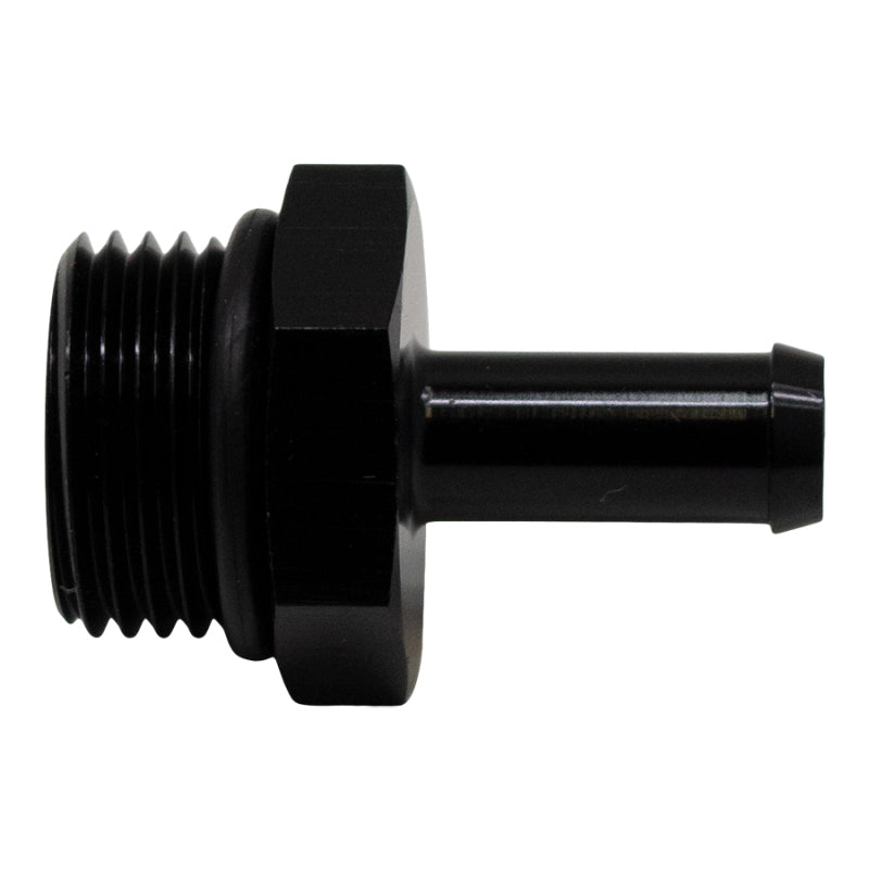 DeatschWerks 8AN ORB Male to 5/16 Inch Male Barb Fitting with O-Ring - Anodized Matte Black