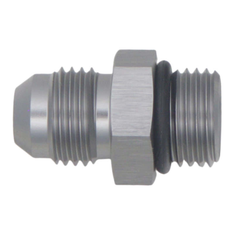 DeatschWerks 6AN ORB Male to 6AN Male Flare Adapter with O-Ring - Anodized Titanium