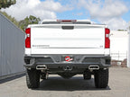 aFe Gemini XV 4-inch to Dual 3-inch 304 Stainless Steel Cat-Back Exhaust System with Cutout for GM Silverado/Sierra 1500 2019-2021