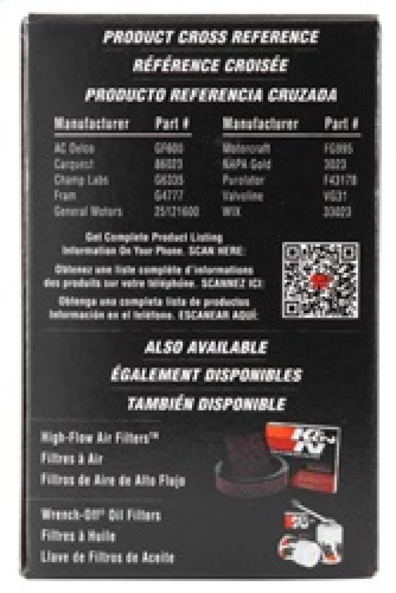 K&N Engineering PF-1000 Cellulose Media Fuel Filter - 2.125 Inch OD x 4.28 Inch Length