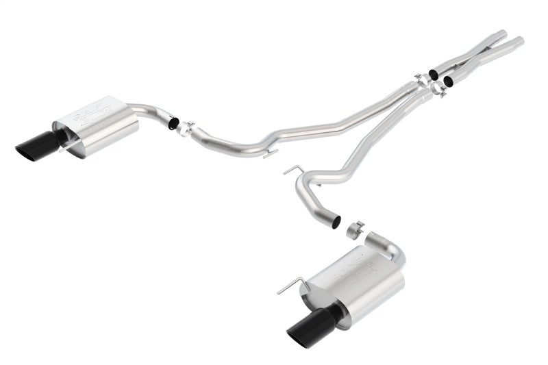 Borla Atak S Cat-Back Exhaust System for 2015-2017 Ford Mustang GT 5.0L V8, Black Chrome Finish