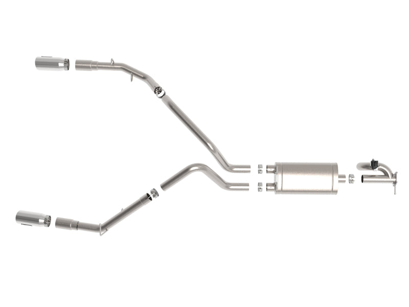 aFe Gemini XV 3-inch 304 Stainless Steel Cat-Back Exhaust System with Cut-Out for 2019-2021 Ram 1500 V8 5.7L Hemi