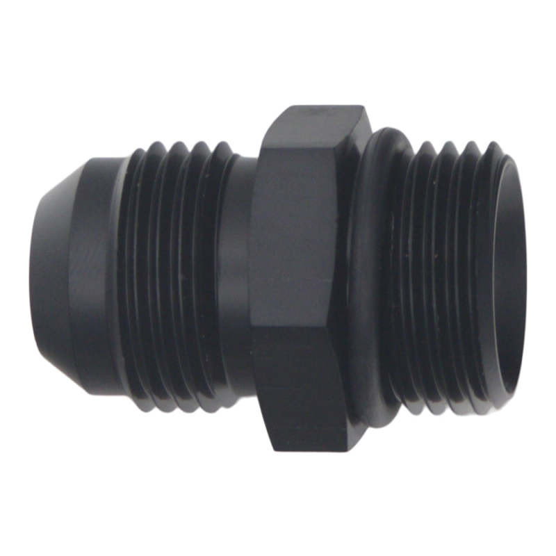 DeatschWerks 10AN ORB Male to 10AN Male Flare Adapter with O-Ring - Anodized Matte Black