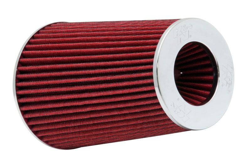 K&N Engineering Universal Air Filter Chrome Round Tapered - 4 Inch Flange ID, 1.125 Inch Flange Length, 9.5 Inch Height