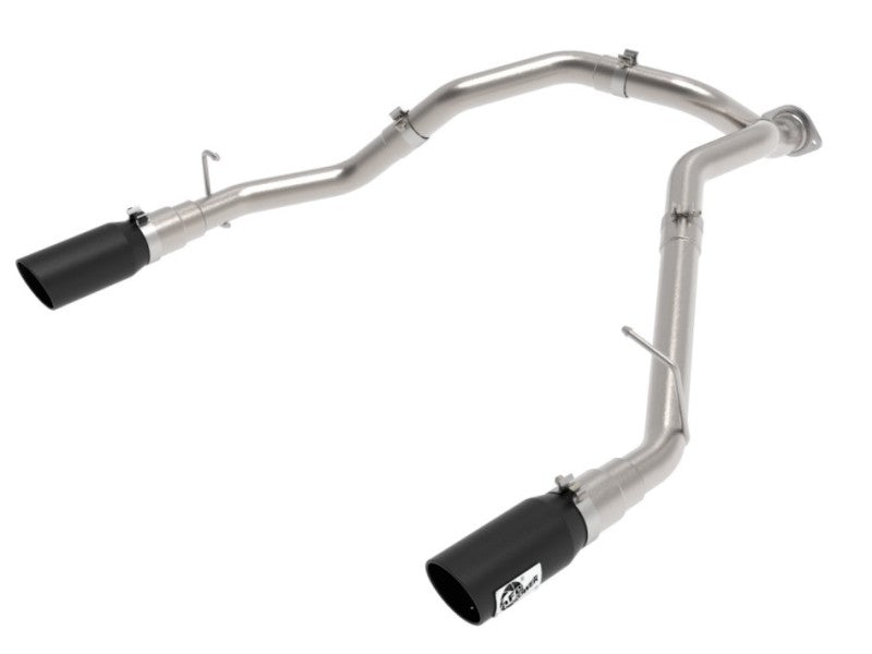 aFe Large Bore-HD 3 in Stainless Steel DPF-Back Exhaust System with Black Tips for Ram 1500 (2020-2021)
