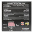 K&N Engineering Universal Round Clamp-On Air Filter with 3-Inch Flange ID - Model RU-5288