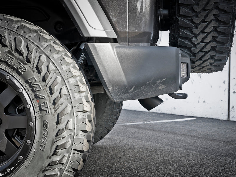aFe MACH Force-Xp Axle-Back Exhaust System with Black Tip for 2018-2019 Jeep Wrangler L4-2.0T / V6-3.6L