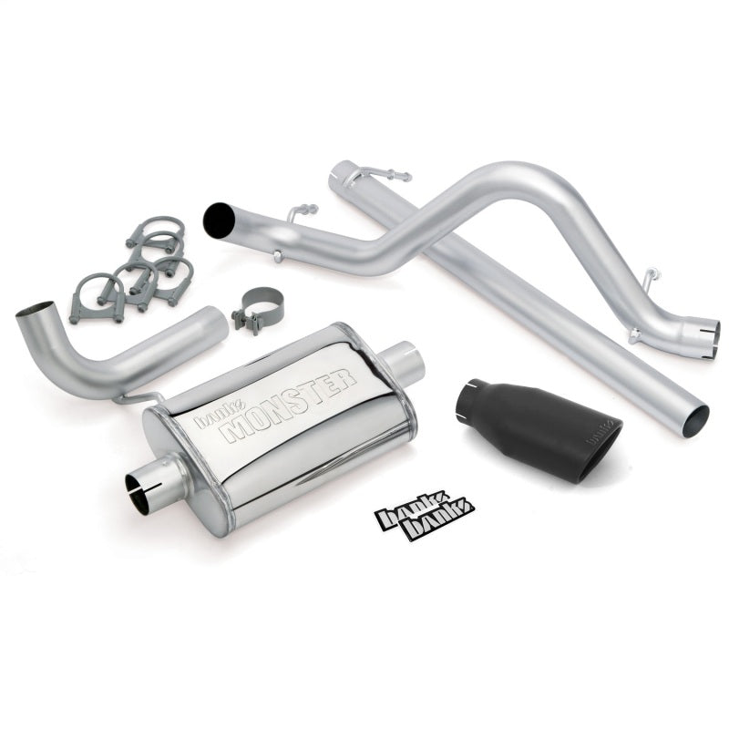 Banks Power 07-11 Jeep Wrangler 3.8L Monster Exhaust System with Black Tip
