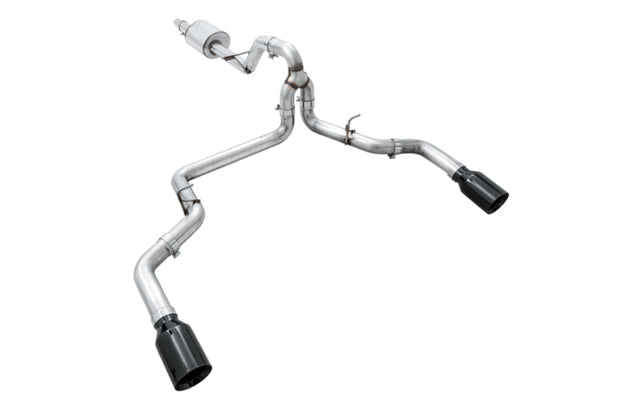 AWE Tuning 2015+ Ford F-150 0FG Dual Exit Performance Exhaust System with 5-Inch Diamond Black Tips