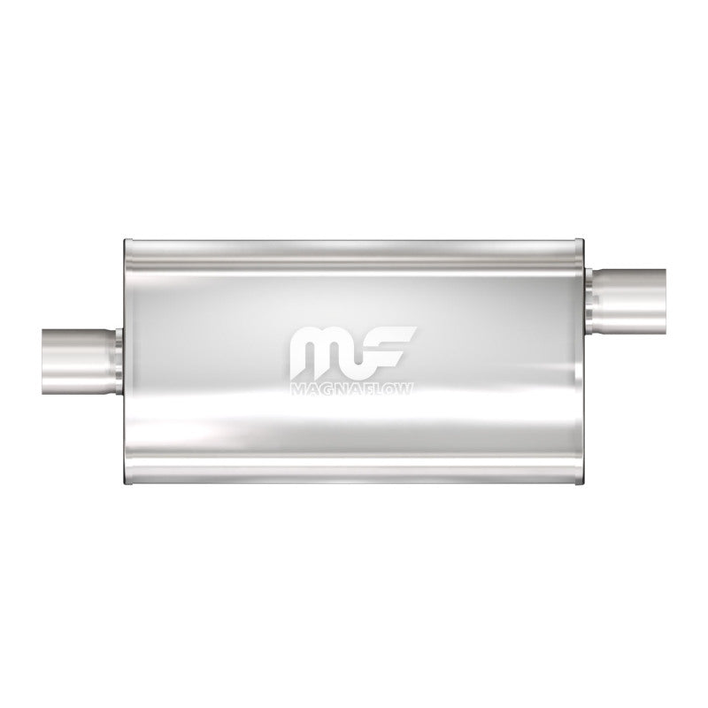MagnaFlow Part 12589 Oval Straight-Through Performance Muffler - 5x11 Inch Stainless Steel Exhaust Resonator
