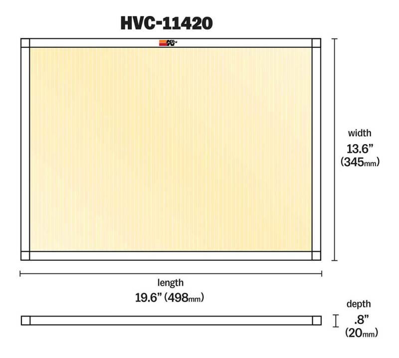 K&N HVAC Filter 14 x 20 x 1 - Reusable High-MERV 11 Pleated Synthetic Air Filter