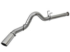 aFe Large Bore HD 5-Inch Stainless Steel DPF-Back Exhaust System with Polished Tip for 2017 Ford Diesel Trucks V8 6.7L (Part #49-43090-P)