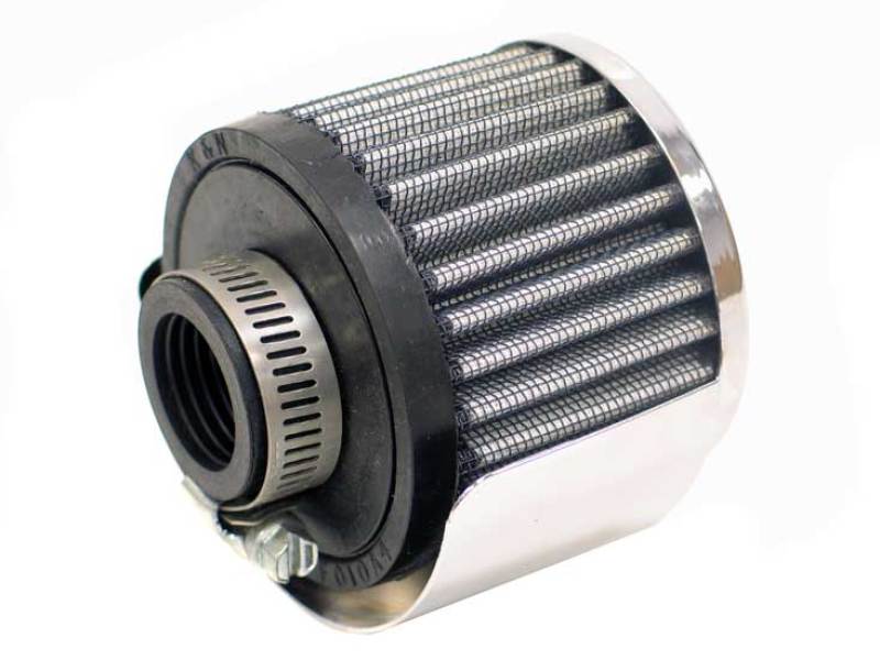 K&N Engineering 62-1511 1-Inch Flange Crankcase Vent Filter with Chrome Top and Reusable Cotton Media