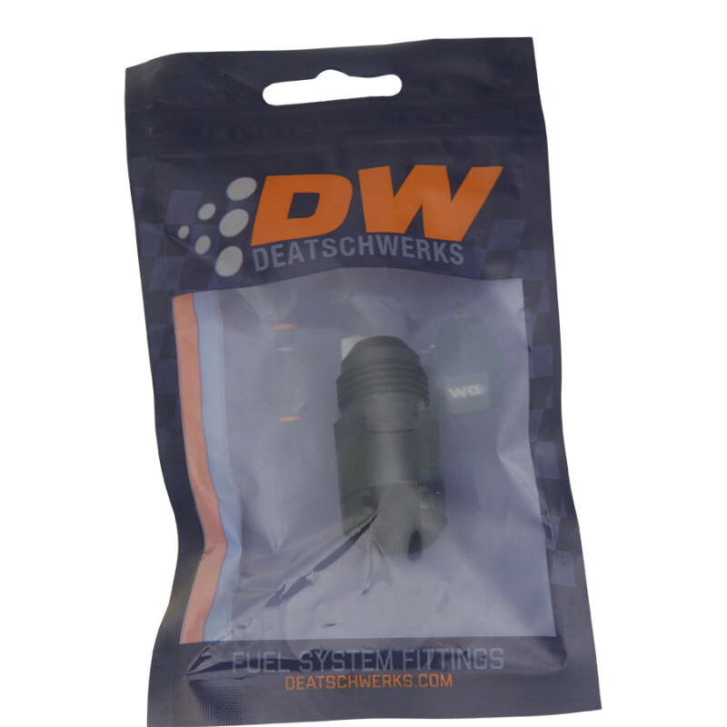 DeatschWerks 8AN Male Flare to 3/8 Inch Female EFI Quick Connect Adapter - Anodized DW Titanium