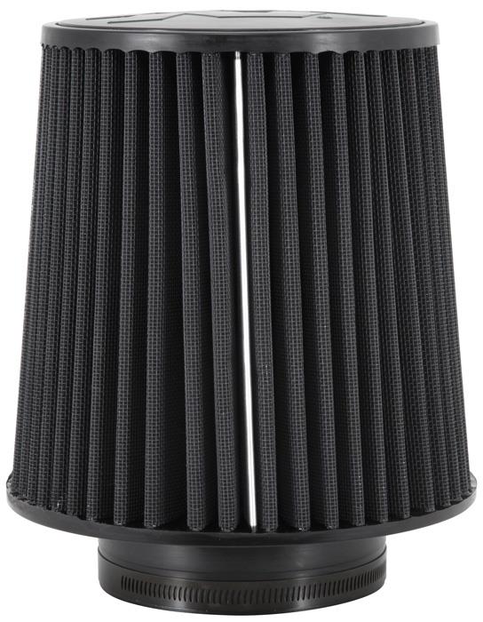 K&N Engineering RU-5283HBK Universal Rubber Round Tapered Air Filter for Ford F-250 Super Duty, 4.5 inch Flange ID