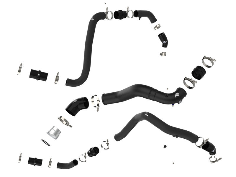 aFe BladeRunner 21-22 Ford F-150 Ecoboost V6-3.5L Aluminum Hot and Cold Charge Pipe Kit in Black